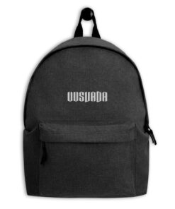 embroidered simple backpack i bagbase bg126 anthracite front 61716d0bdf8c5