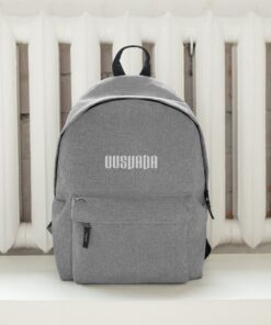 embroidered simple backpack i bagbase bg126 grey marl front 61716d0bdfb1e