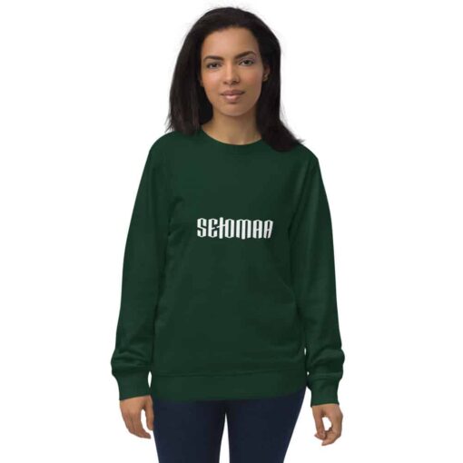 unisex organic sweatshirt bottle green front 61e411e5e5bf2