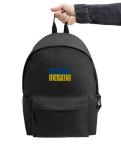 embroidered simple backpack i bagbase bg126 anthracite front 622b17f6637d8