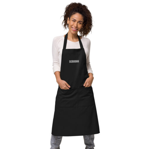 organic cotton apron black front 623212f9d6629