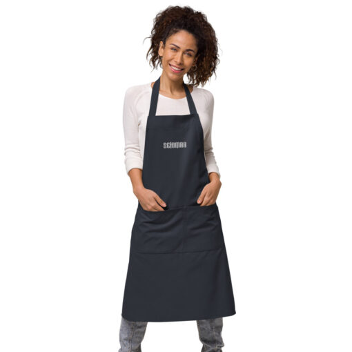 organic cotton apron navy front 623212f9d6a63