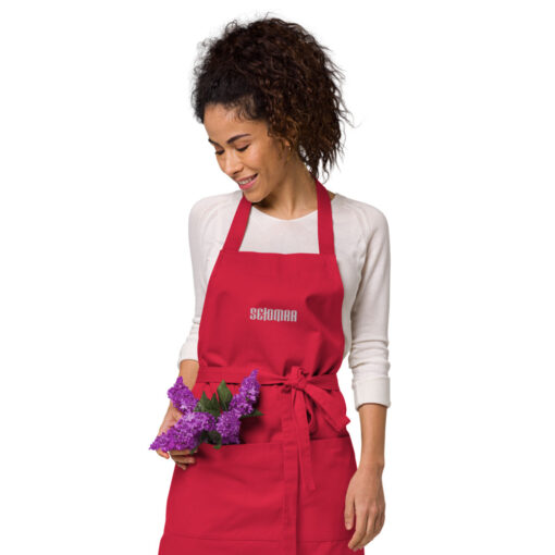 organic cotton apron red front 2 623212f9d70e6