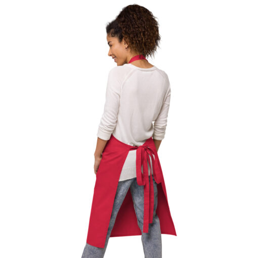 organic cotton apron red left front 623212f9d723a