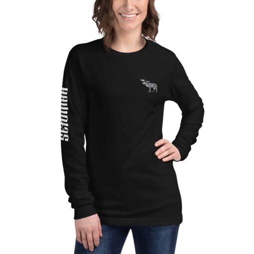 unisex long sleeve tee black front 62b95ad148850