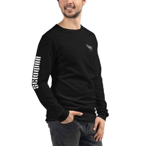 unisex long sleeve tee black right front 62b95ad148c34