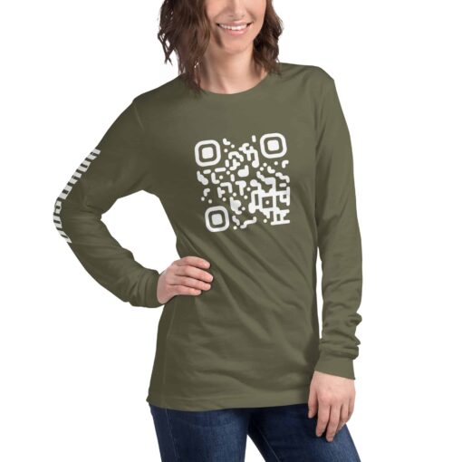 unisex long sleeve tee military green right front 62bd4da672ebc