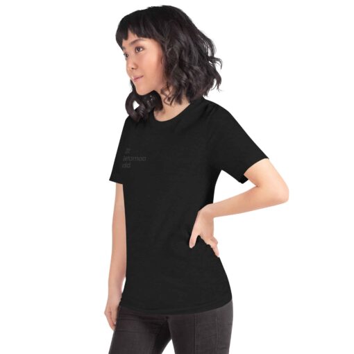 unisex staple t shirt black heather left front 634e8ce6e9653