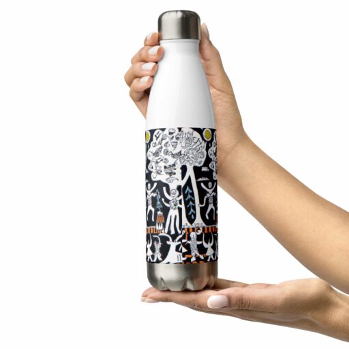 stainless steel water bottle white 17oz back 636a1fcd476b4