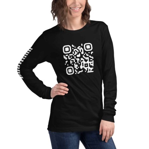 unisex long sleeve tee black right front 637e0f261534a