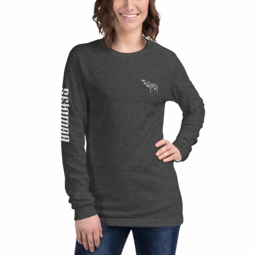 unisex long sleeve tee dark grey heather front 637e0f88f3de7