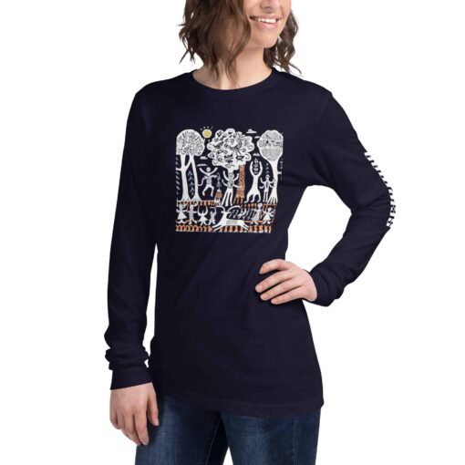 unisex long sleeve tee navy left front 6378c3a8c1d5a