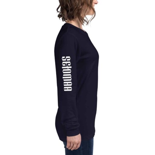 unisex long sleeve tee navy right 637e0f88f39ed