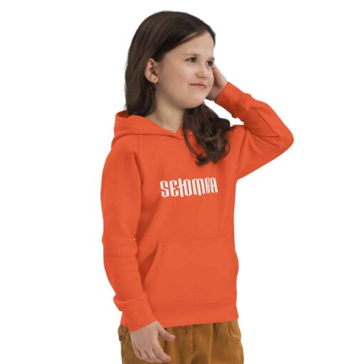 kids eco hoodie burnt orange right front 63a3134ea11c8